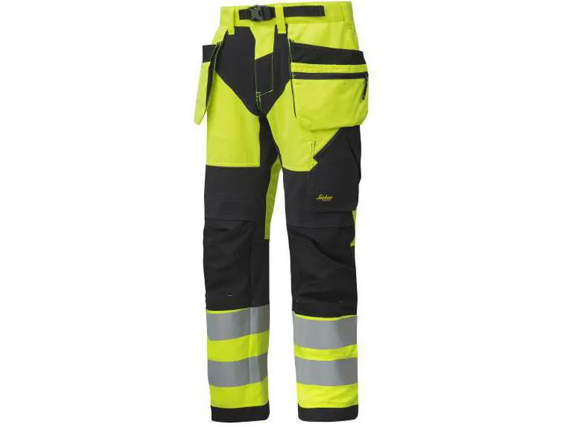 Bukse 6932 gul/sort 46 snicers Snickers Workwear