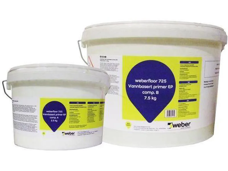 Primer endepløyd vannbasert 725 10kg weberfloor 2-komponent Weber