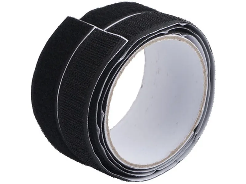 Borrelåsbånd svart 24mm × 1m selvkebende til kreative og praktiske formål selvklebende båndet er har kraftig hold Kan brukes på