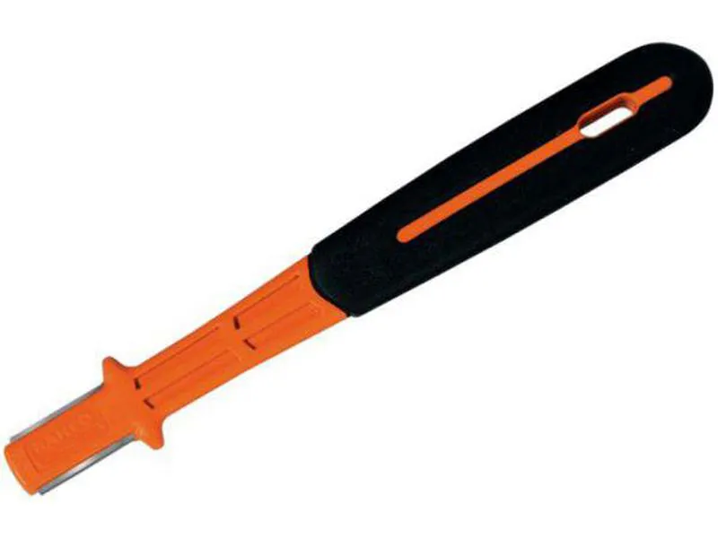 Bahco sharp-x skjerpestål av hardmetall for skjerping alle typer blad med sklisikring sikker bruk og håndtak
