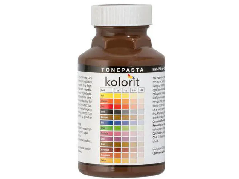 Fargepasta brun 0,25 liter - kolorit bland din egen malingsfarge med fargepasta. - kolorit fargepasta brukes til å blande din