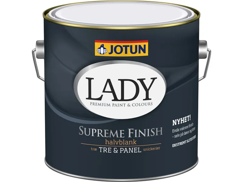 Jotun lady supreme 40 hvit 2,7L halvblank fargen kan blandes