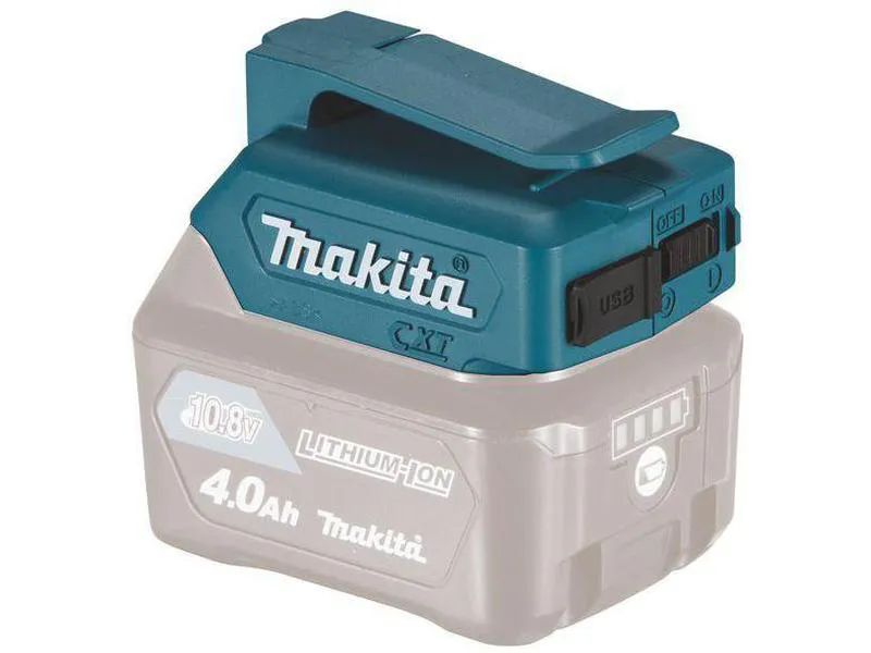Makita seaadp06 batteriadapter for 10,8v-batterier adapter å kunne lade telefonen eller nettbrettet med et 10,8v-batteri passer