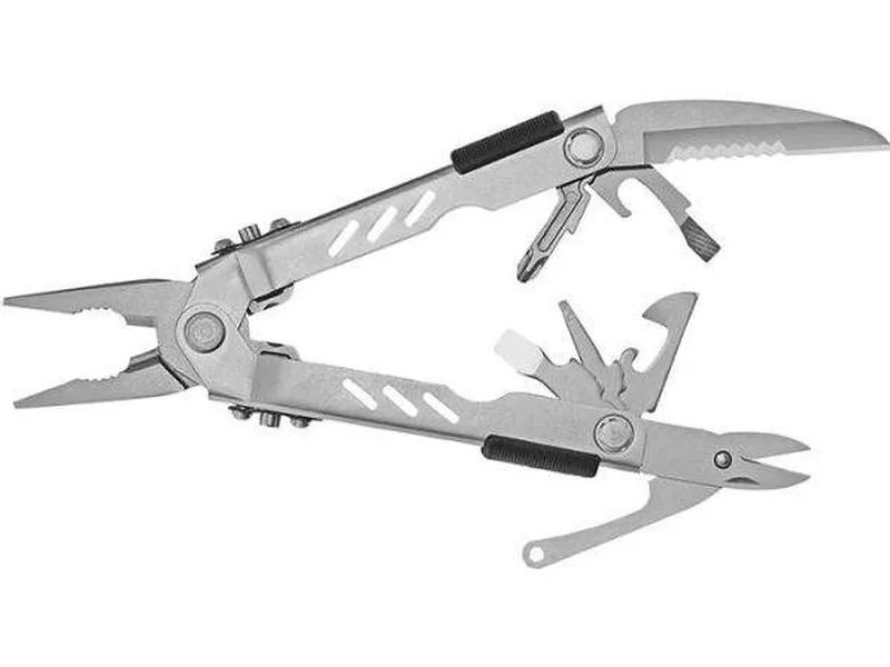 GERBER mp400 compact sport multiverktøy et med enhåndsåpning og 11 redskaper bl.a tannet knivblad knipetang avisoleringstang