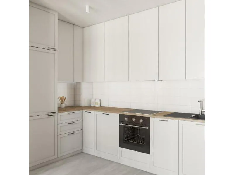 Kitchenline hvit blank dura kjøkkenplater beregnet for montering mellom benkeplate og overskap på kjøkken. fås i 14 forskjellige