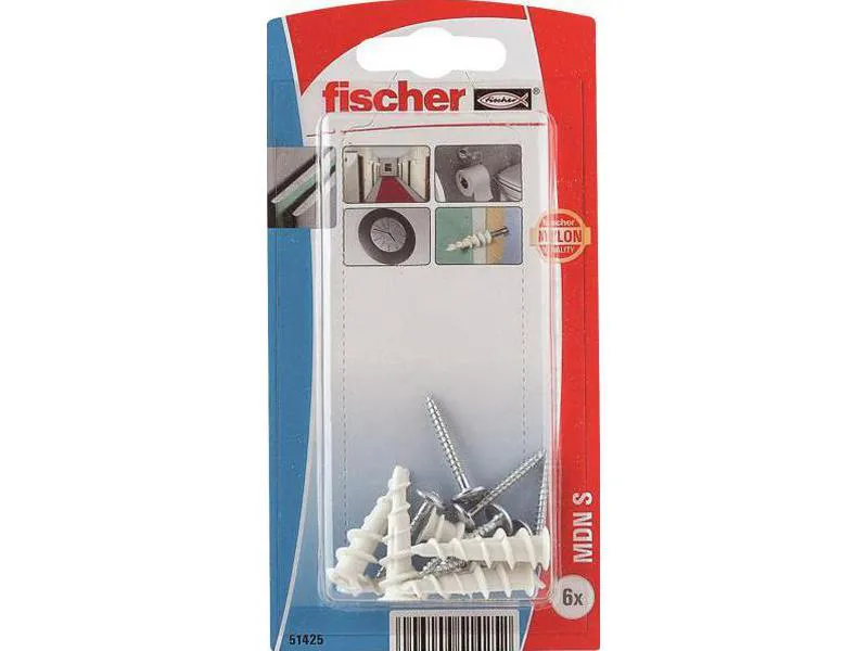 Fischer gipsplateplugg driva mini nylon blisterkort hvit