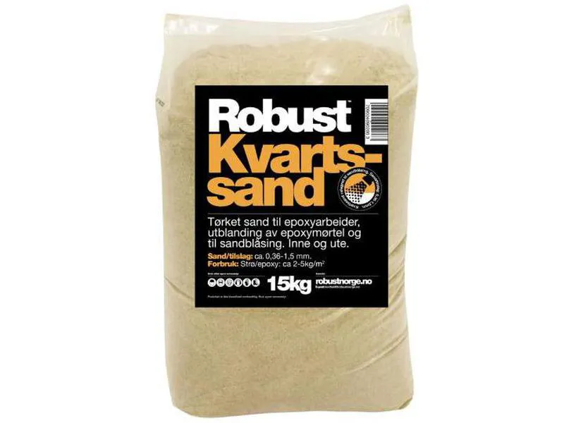 Robust kvartssand 15kg tørket sand 0,36-1,5mm