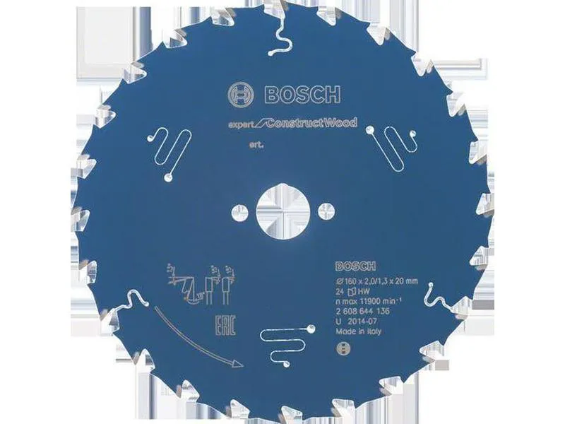 Sirkelsagblad 160x20x2mm 24t exp cons Bosch