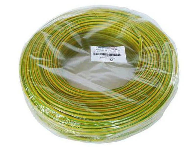 Hellermann tyton 0165-10105 isolasjonsslange ø 10mm x 50m gul/grønn isolerslange av kadmiumfri polyvinylklorid ( pvc ) med høy