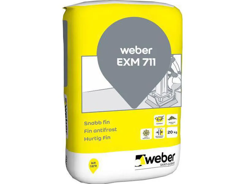 Weber exm711 murmørtel rapid af 20kg