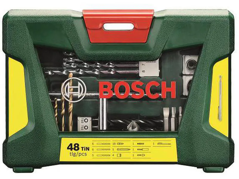 Bor og bitssett v-line 48 deler plate Bosch