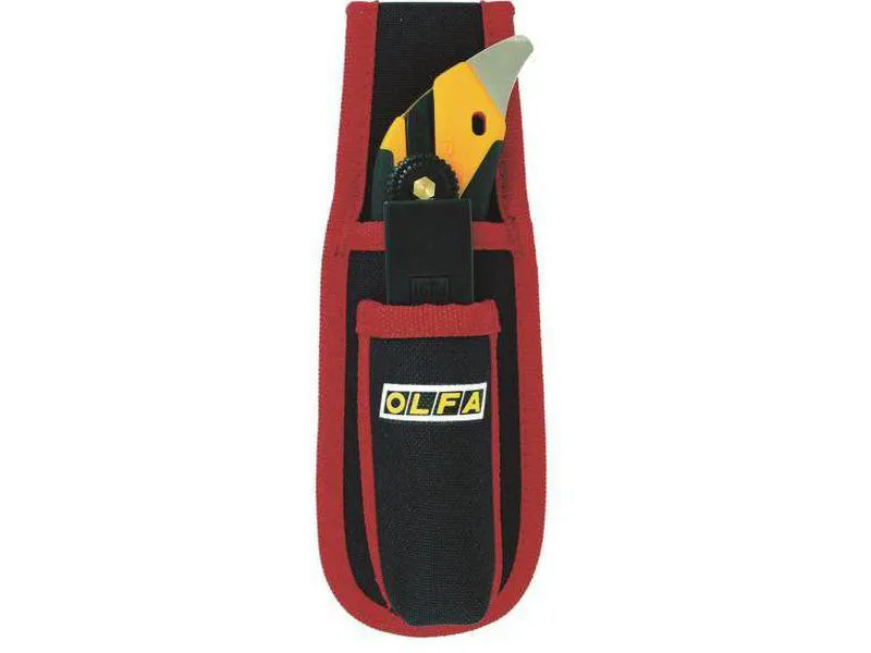 Olfa 20410121 brytebladkniv med ekstrablad svart bryteblad på 18mm beltelomme og ekstra lbb-blad kniven har «comfort grip» for
