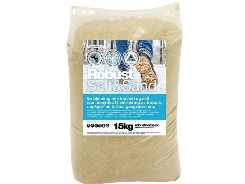 Robust salt %26 sand til strøing ute 15kg