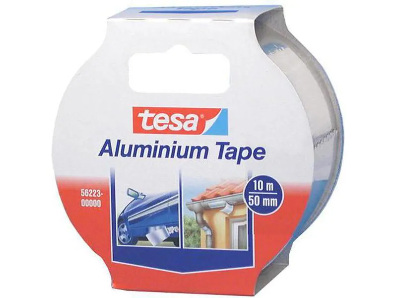 Tape aluminium 10mx50mm sølv Tesa