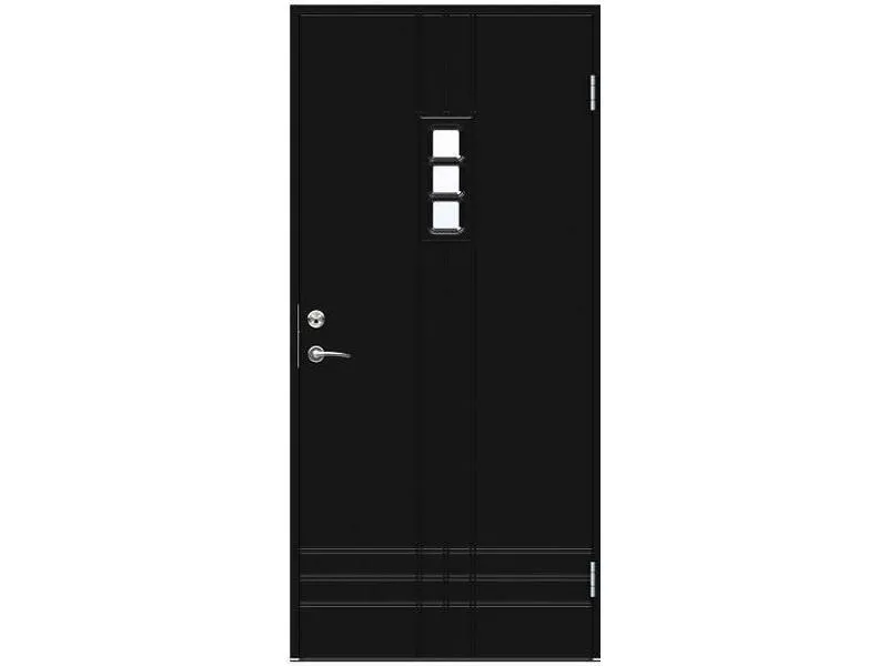 Dørsett ytterdør bengal 10x21v svart Swedoor
