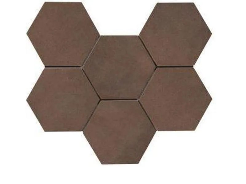 Flis time hexagon brun 21x18,2cm 0.46 m2/krt
