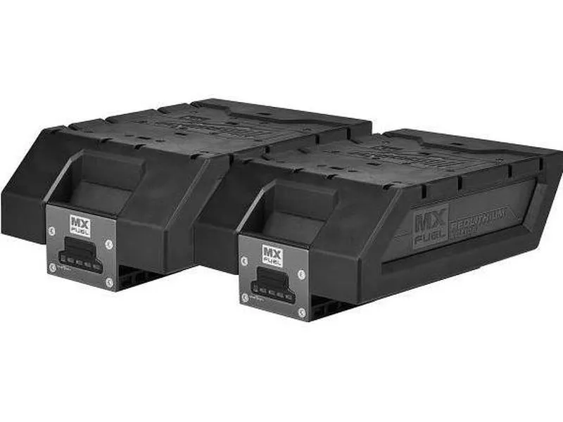 Milwaukee kit mxf xc-2406 ladepakke to batterier redlithium batterikit med 2 stykker mx fuel xc406