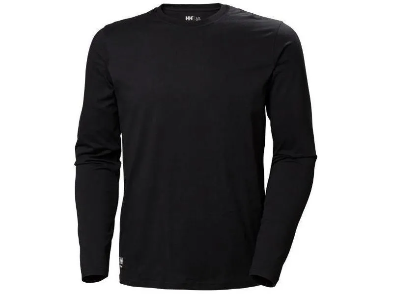 Helly Hansen workwear manchester 79169_990 genser svart langermet t-skjorte som er en del av h/h workwears basiskolleksjon med