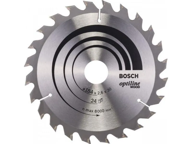 Bosch sirkelsagblad optiline wood ø184x30mm 24t