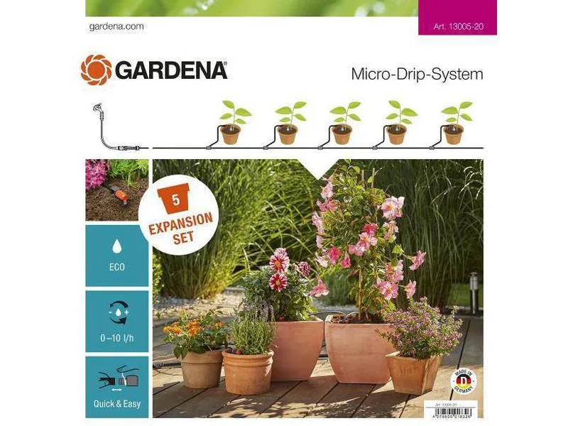 Gardena forlengersett for blomsterpotter