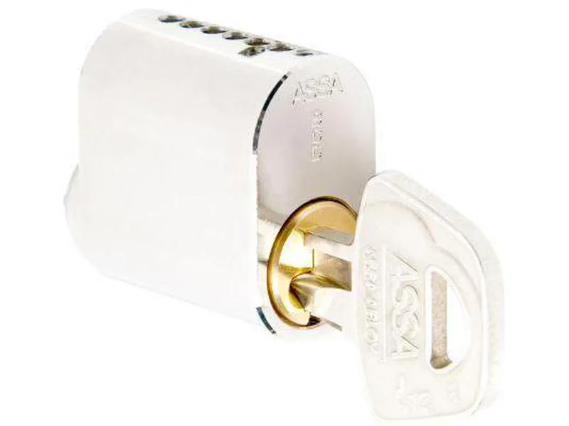 Assa 1201 låsesylinder oval stift brunoksidert messing en ovale låsesylindre for dører der behov godkjent