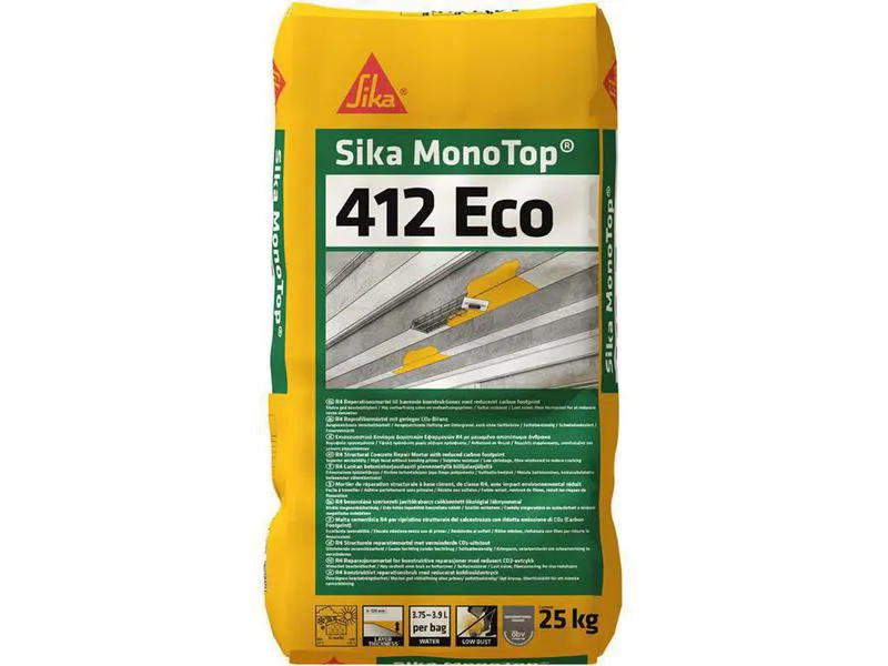 Repmørtel monotop-412 eco 25kg utgått dato Sika