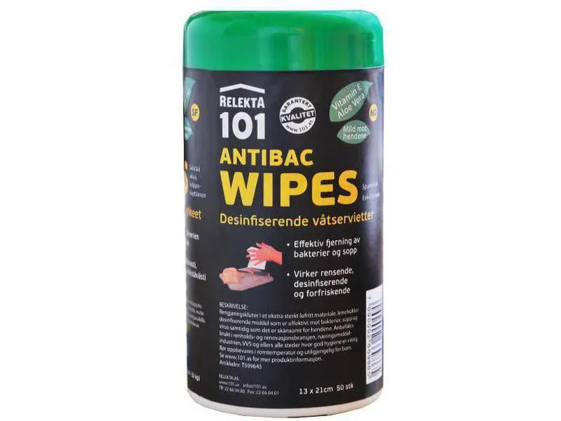 101 våtserviett antibakteriell wipes 50stk
