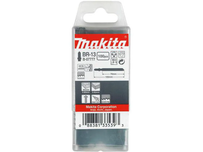 Makita b-07777 stikksagblad på 70mm for rett saging i laminat 100stk