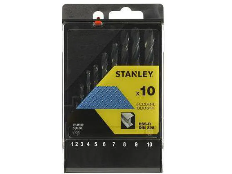 Metallborsett hss-r 1-10mm sta56030 Stanley