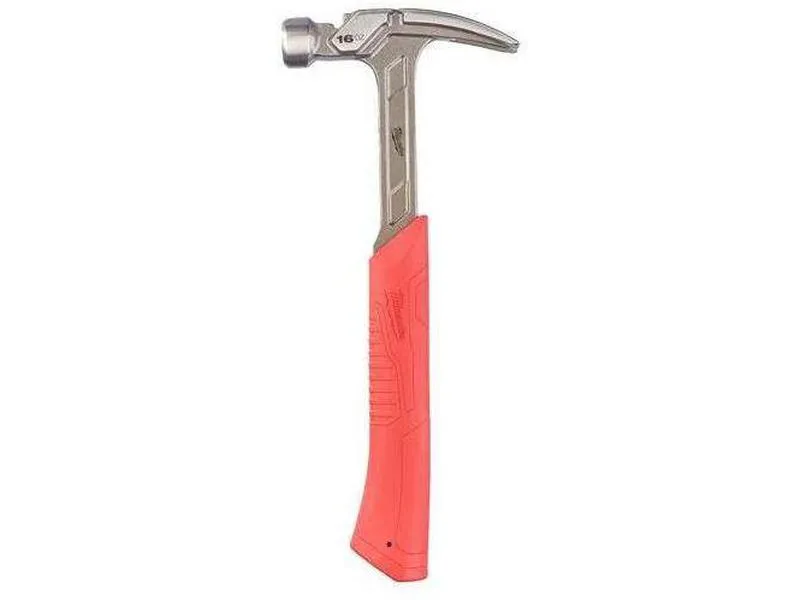 Milwaukee 4932478656 snekkerhammer stål 570gram snekkerhammer med magnetisk spikerstarter støtdempende grep og buet klo som