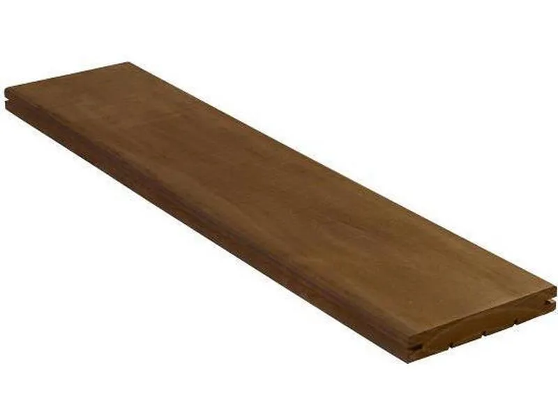 Terrassebord 22x142mm Kebony Clear brun impregnert med Sidespor